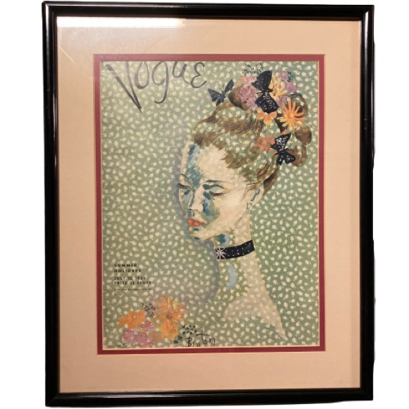 Vogue July 15, 1935 Magazine Cover Framed Vintage - Picture 1 of 7